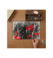 Gelincik Çiçekleri Tasarımı 240 parça Ahşap Puzzle Ahşap Kutuda MP03840