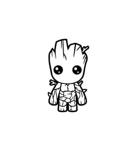 Groot Sticker 15*10 Cm