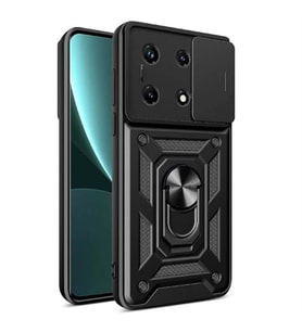 Coverzone Infinix Note 30 Pro ?le Uyumlu PhoenixShield Kamera Korumal? Kapak Tam Koruma Manyetik Vega Kapak Siyah