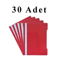 30 Adet A4 Kırmızı Telli Dosya 1 Paket Ekonomik Kaliteli Telli Dosya Ofis Büro Okul
