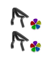 Lastvoice LCT-90BK-X Gitar Capo Metal Kapo Kaliteli ( 2Lİ SET + 10 PENA)
