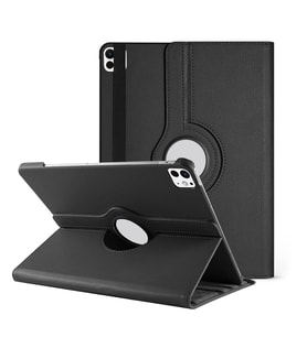 Microsonic Apple iPad Pro 13 2024 Kılıf (A2925-A2926) 360 Rotating Stand Deri Siyah