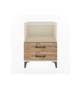 Arges Komodin Tek Raflı 2 Çekmeceli 60x30x80 Aytaşı-Çam