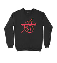 Kırmızı Avengers Simgeli Siyah Sweatshirt