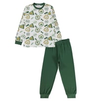 Civil Boys Kids Armalar Baskılı 10-13 Yaş Pijama Takımı - Yeşil