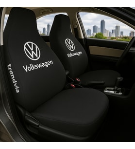 Volkswagen Araç Ön ve Arka Koltuk Kılıfı – Penye Oto Servis Koruma Kılıfı (Siyah)