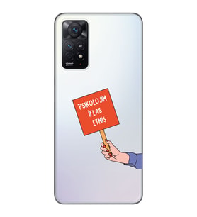 Xiaomi Redmi Note 12 PRO 4G Uyumlu Psikolojim İflas Etmiş Tasarımlı Şeffaf Telefon Kılıfı
