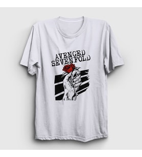 Presmono Unisex Beyaz Rose Avenged Sevenfold T-Shirt 386750tt