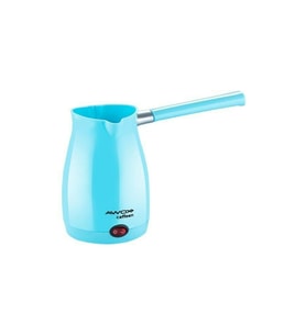 AWOX CAFFEEN  MAVİ  ELEKTRİKLİ CEZVE  TÜRK KAHVESİ  MAKİNESİ  PLASTİK   ÇİFT AĞIZ   0.4LT - 5 FİNCAN   1000W