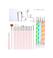 Fontenay Jel Tırnak Nail Art TırnakSüsleme Makyaj Için Boyama Fırça Seti French Stamper DotKalem Set