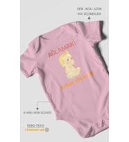 Ağlamak Benim Sporum Baskılı Bebek Zıbını – Çıtçıtlı Body  %100 Pamuk Kısa Kol (Koyu Pembe)