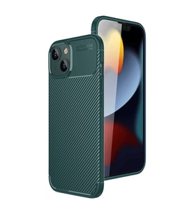 Apple İphone 15 Kılıf Auto Focus Karbon Kapak - Yeşil