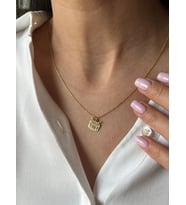 Kişiye Özel Minimal Davul Model Kolye 925K Gümüş (Gold)