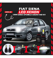 Fiat Siena 1999-2002 Uzun Far Uyumlu Şimşek Etkili Led Xenon Light Series H1