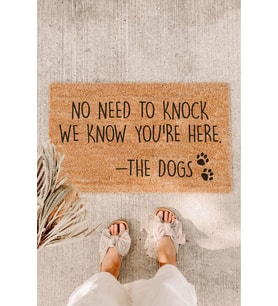 No Need Knock Köpek Patili Kapı Önü Paspası