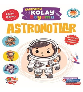 Etkinlikli Kolay Boyama -Astronotlar