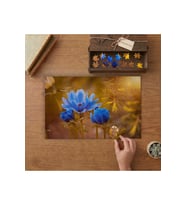 Mavi Çiçekler - Doğa Manzarası Tasarımı 240 parça Ahşap Puzzle Ahşap Kutuda MP04915