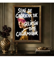 BK Gift Vintage Klasik Sanat Esprili Sözlü Masif Ahşap Çerçeveli Dekoratif Tablo - 18