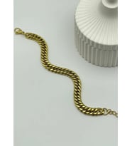 Çelik Gold Halka Bileklik - 25-blk100