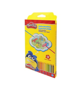 Play-Doh 12 Renk Woodfree Jumbo Üçgen Kuru Boya 