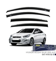 Hyundai Uyumlu Accent Blue -2012- Kromlu Cam Rüzgarlığı 4Lü Parça