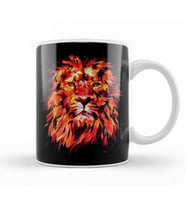 Fiery King Lion Kupa Bardak Porselen