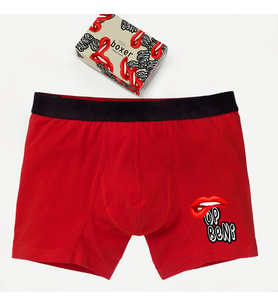 DUDAKLI ÖP BENİ BOXER (Kırmızı)