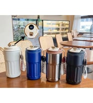 Askılı Ve Derece Göstergeli Vakumlu Mug - 500 Ml Modern Kahve Termosu Alk3136
