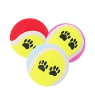 3&amp;apos;lü Renkli Desenli Tenis Topu Kedi Köpek Oyuncağı (5343)