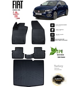Fiat Egea Hb 2018 Araca Özel 3D Paspas Ve 3D Bagaj Havuzu
