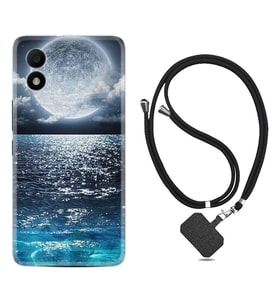 TCL 303 Kılıf Resimli Boyun Askılı İpli Desenli Silikon Great Moon 1301