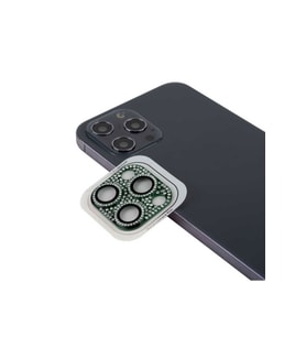 Apple iPhone 12 Pro Max Uyumlu Zore CL-08 Kamera Lens Koruyucu (Koyu Yeşil)