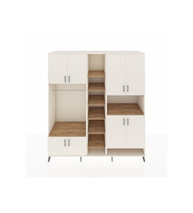 Kronos Dolap 18 Raflı 8 Kapaklı Tek Askılı 220x59x243 Aytaşı-Aytaşı/Çam