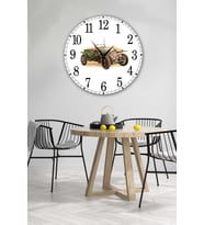 Bilge Retro Tasarımlı Duvar Saati 35 X 35 Cm (Baskılı)