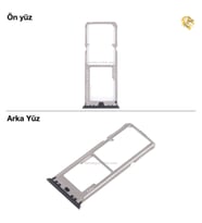 Oppo A73 Sim Tepsisi Çiftli Siyah Çift Hatlı Dual Sim Sim Yeri Sim Kızağı Sim Kart Yuvası