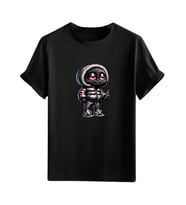 Animasyon Görselli  Unisex (Tshirt) Tişört (Siyah)