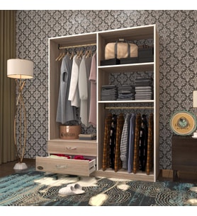 Kenzlife giysi dolabı şemsettin 175*120*40 crd gardırop 2 çekmeceli