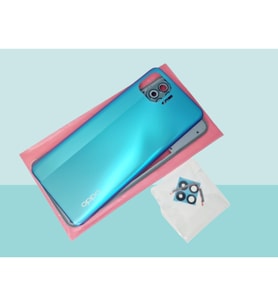 Oppo Reno 4 Lite Uyumlu FULL KASA Arka Kapak Batarya Kapağı - MAVİ