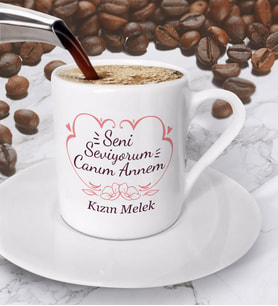 Anneler Günü Tasarımlı Kahve Fincanı