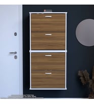 Modilayn UMAY' 2 Li Asma Antre Hol 72x 156x 26 cm’ lik 4 Düşer Kapak 8 Raf Bölmeli Ayakkabılık