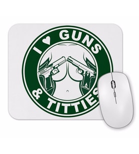 I Love Guns Mouse Pad