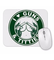 I Love Guns Mouse Pad