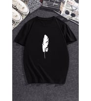 Tüy Kalem Baskılı Tasarım T-shirt (STD)