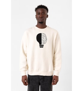 Lightbulb & Brain Ekru Erkek 2ip Sweatshirt