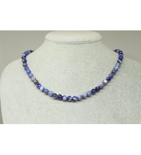 Sodalit Taşı Royal Kolye 6mm (Klipsli)