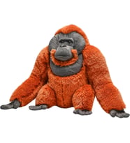 Peluş Erkek Orangutan 45 Cm WILD27427 (Kahverengi Açık)