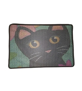Nanbell Büyük Elekli Çift Katlı Kedi Kumu Paspası 75X59 cm Desenli No:4