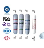 ( MEMBRANSIZ ) AQUAFLY 12" İNLİNE 4LÜ SU ARITMA FİLTRESİ KAPALI KASA CİHAZ UYUMLU