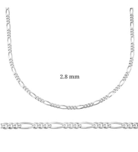 FİGARO ZİNCİR 2.80 mm 925 AYAR GÜMÜŞ KOLYE
