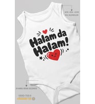 Halam Da Halam! Sıfır Kollu Bebek Zıbını %100 Pamuk
